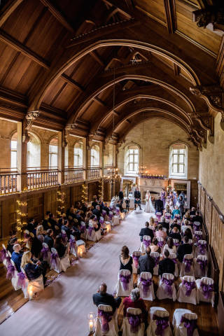 Ceremony room at Achnagairn Castle, wedding venue