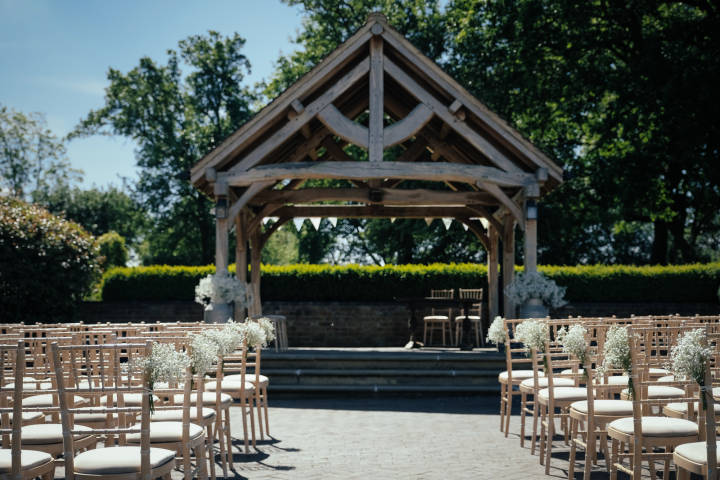 Wethele Manors Orchard Bothy - outside ceremony set up