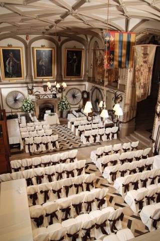The Guard Room at Belvoir Castle, for civil ceremonies