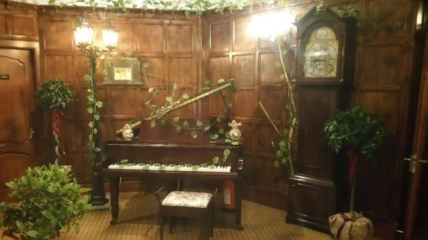 Wood panelling in Ball room