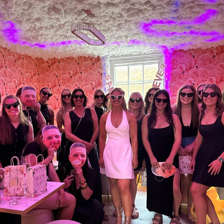 A beautiful group of girls celebrating their friends marriage!