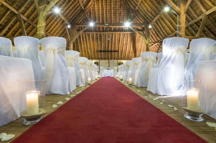 Red carpet at Norton Park Barn