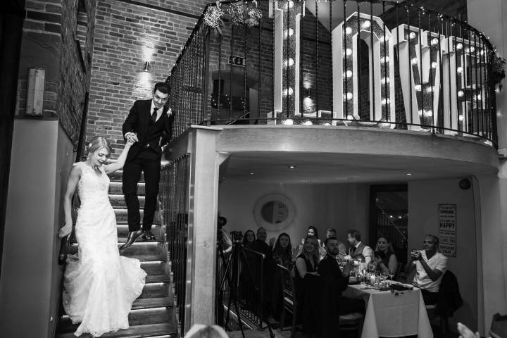 Getting announced in as Mr and Mrs!