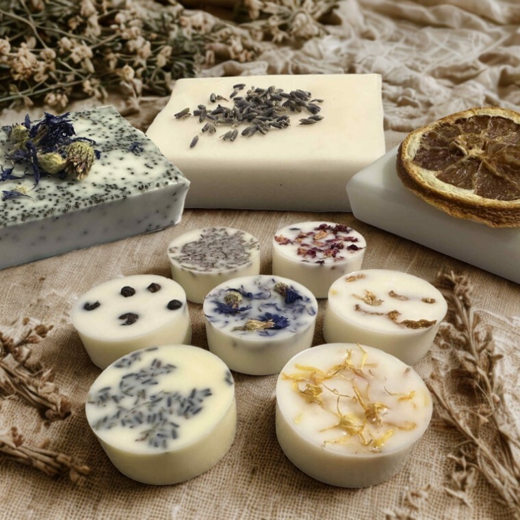 Image of soaps and wax melts available