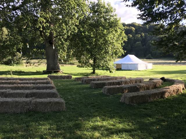 The Marquee with an outdoor ceremony @ Gilbert White & The Oates Collections