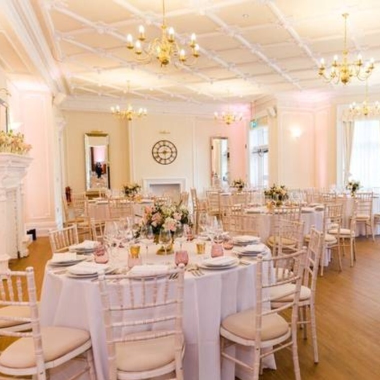 Wedding breakfast at Imber Court, East Molesy