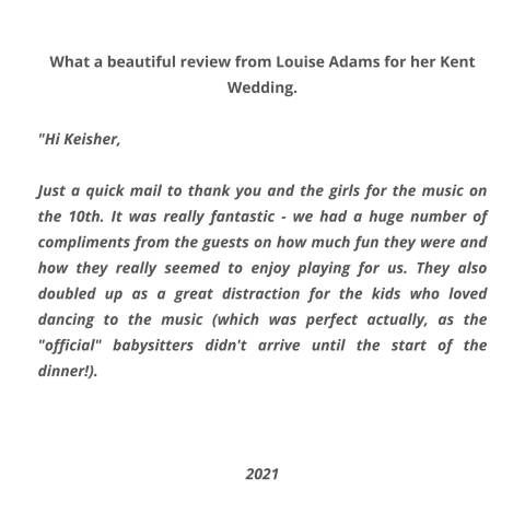 Kent Wedding Review