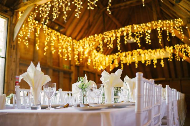 Barn with lights @ Gilbert White & The Oates Collections