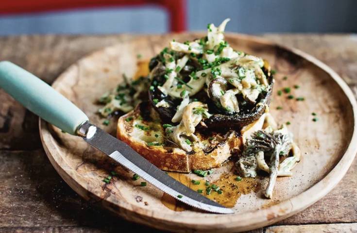 Wild mushroom crostini
