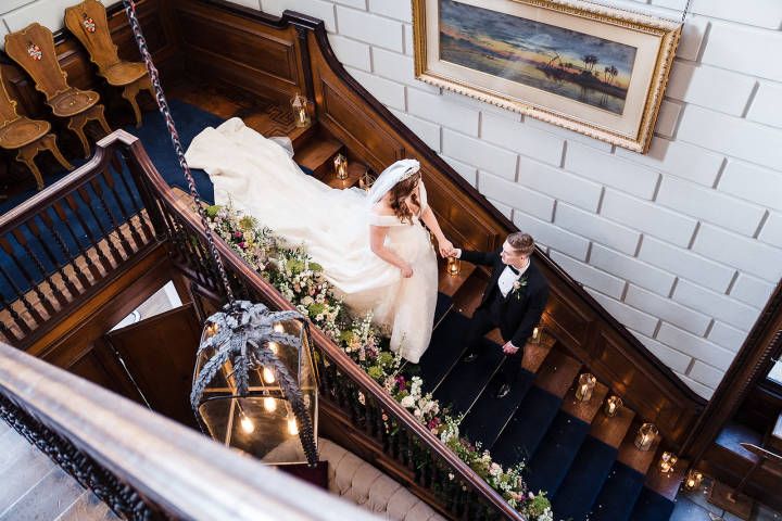 The grand stair case at Davenport House