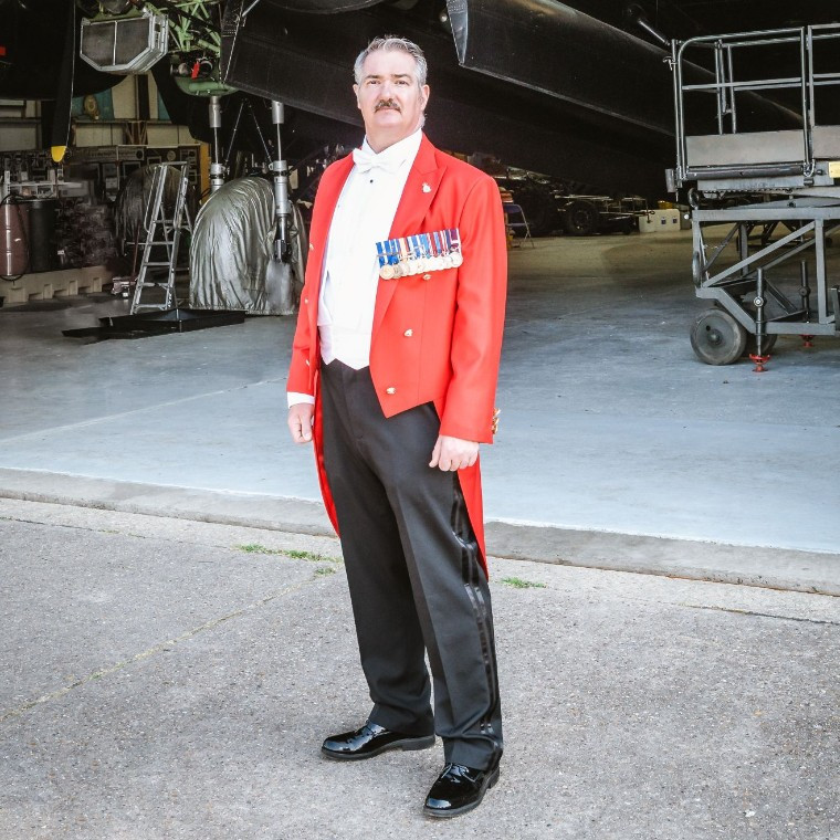 The Lincolnshire Toastmaster with the Lancaster Just Jane