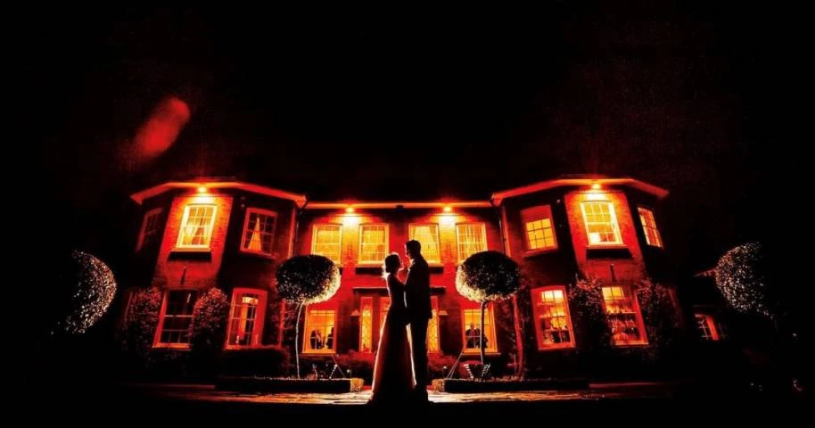 Delamere Manor Wedding Terrace Night Terrace