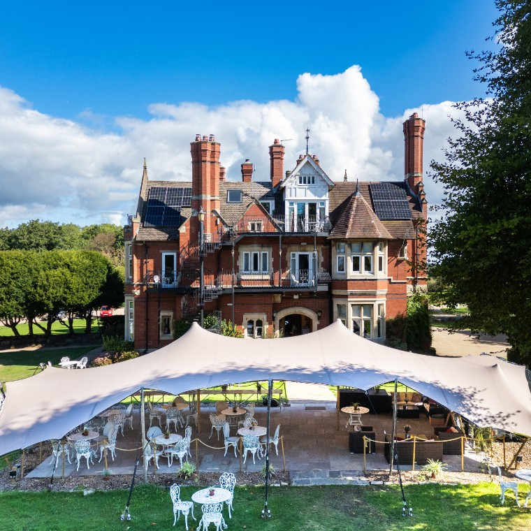 Victorian manor house with an elegant all weather terrace