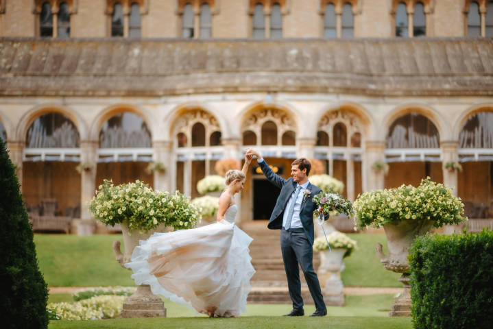 Couple Dancing Outside Grittleton House, Venues in Chippenham, Wiltshire