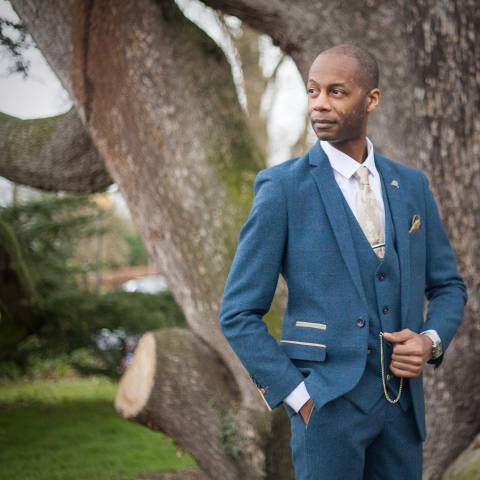 Dion Blue suit from Suave Owl in Bath