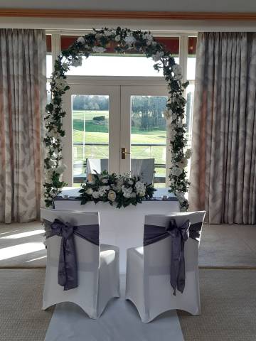 Civil Cerermony at Bearwood Lakes overlooking the golf course