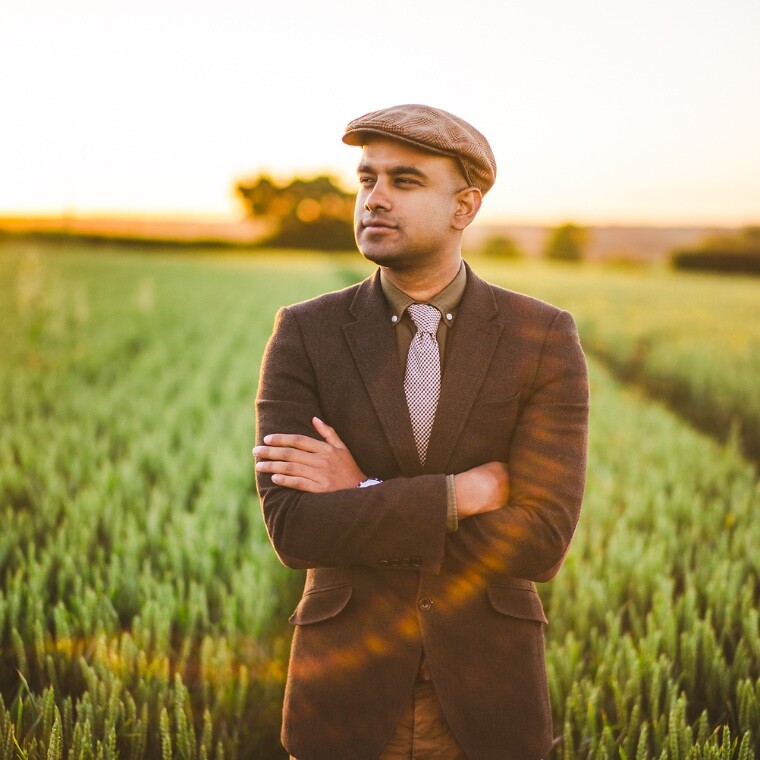 Ashok Suren documentary wedding photographer portrait in Leicestershire countryside