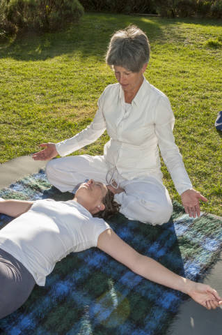 Complete renewal outdoors after Shiatsu massage