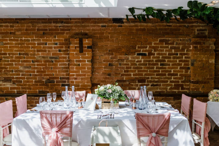 Wedding breakfast in The Orangery