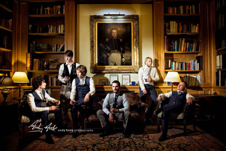 The library at Hodsock Priory, Nottinghamshire