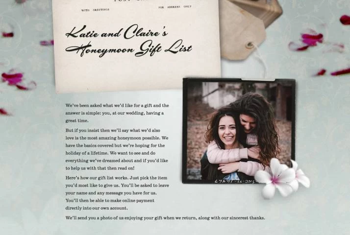 Buy Our Honeymoon Gift List Services in Kent