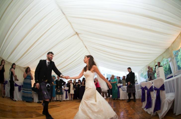 Marquee Reception at Cortes House, Aberdeen