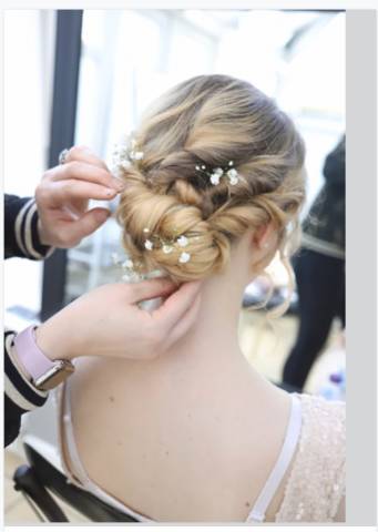 Bridal hair up with flowers