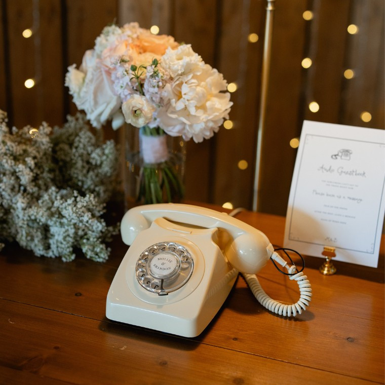 vintage audio guestbook