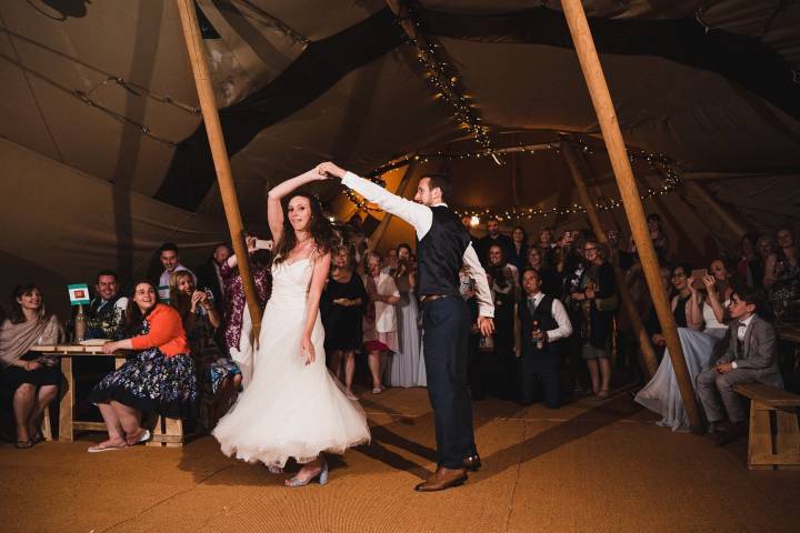 Tipi Wedding Reception On The Lawn