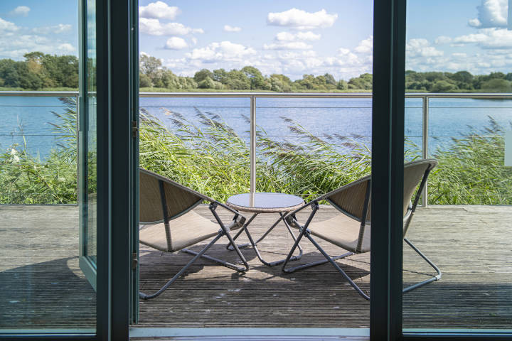 The view over the lake at De Vere Cotswold Water Park.