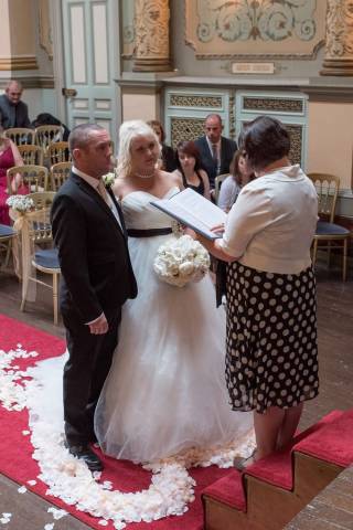 Vow renewal ceremony. Craig y nos Castle Wales