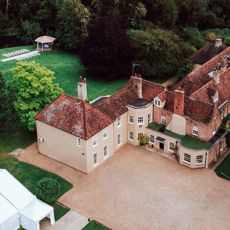Ariel shot of That Amazing Place Essex wedding venue