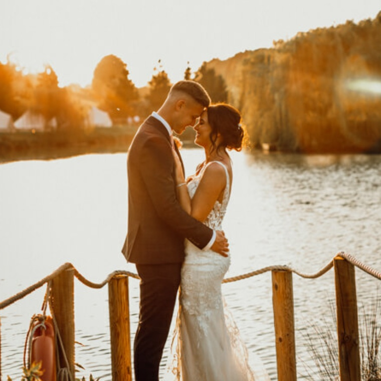 sunset wedding