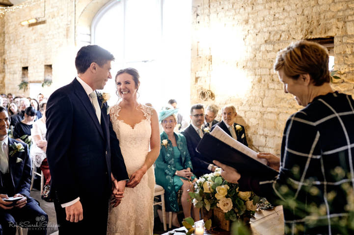 Couple Speaking Their Vows Taken by Robin & Sarah Gillespie Photographers