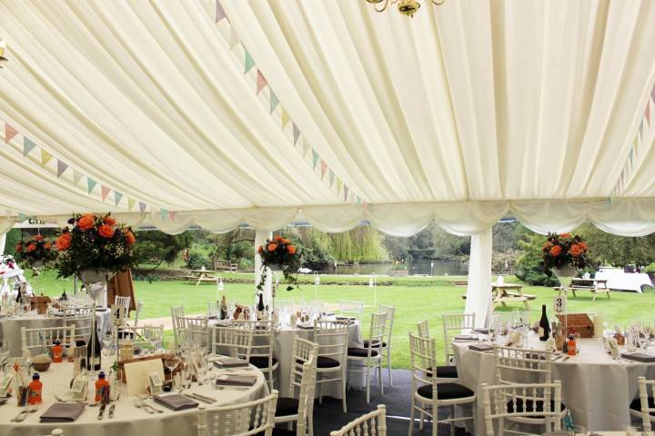 Wedding Marquee with bunting