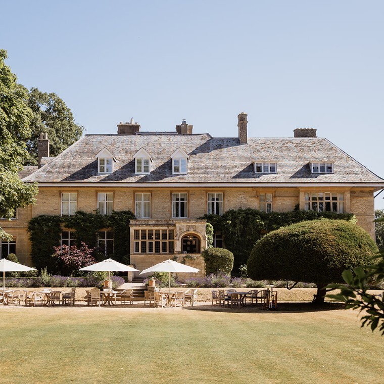 Exterior of Slaughters Manor House