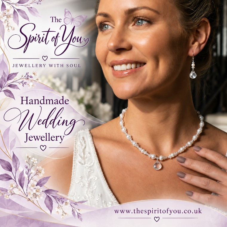 Use:  Handmade pearl and sterling silver wedding jewellery by The Spirit of You, Devon.