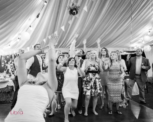 The bouquet toss