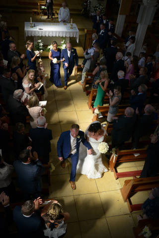 Stone Photos Wedding Photographer in Berkshire, Buckinghamshire, Surrey, Bride, Relaxed, natural, candid, Groom, Love, Couple, Portraits, Church, Burnham, Our Lady of Peace, balcony, above, aisle walk