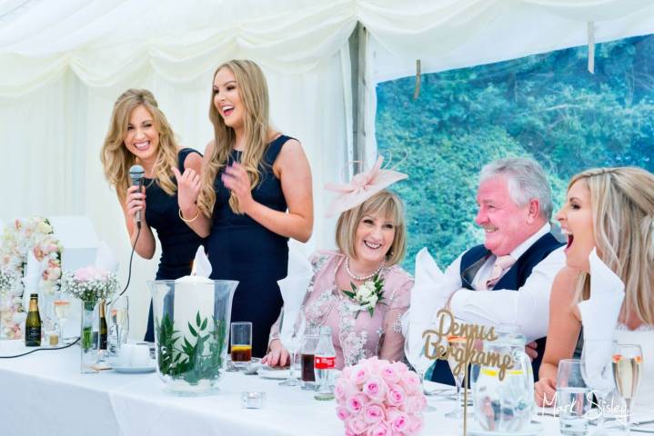 Speeches in progress at Missenden Abbey wedding