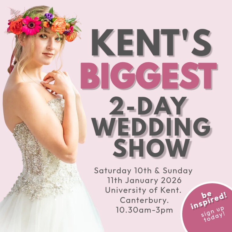 Kents biggest 2-day wedding show.  Wedding Fair.  Wedding Event.  Kent Weddings.