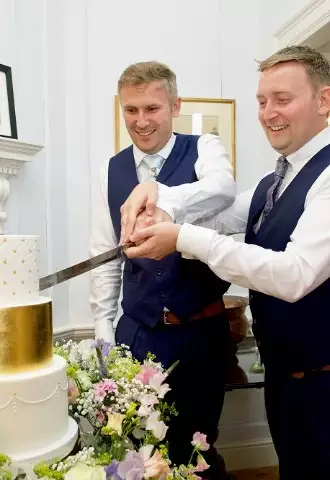 The Cutting of the Cake at Pentillie Castle
