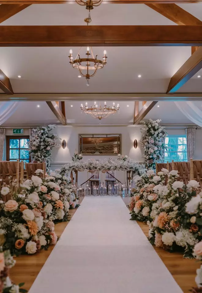 tj designer weddings ceremony room at mulberry house