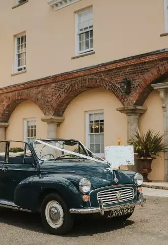 A Vintage Wedding Car Arrival!
